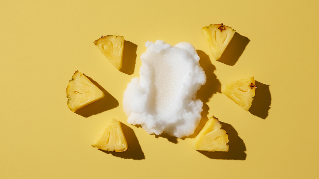 Gommage moussant aux ananas et pêche